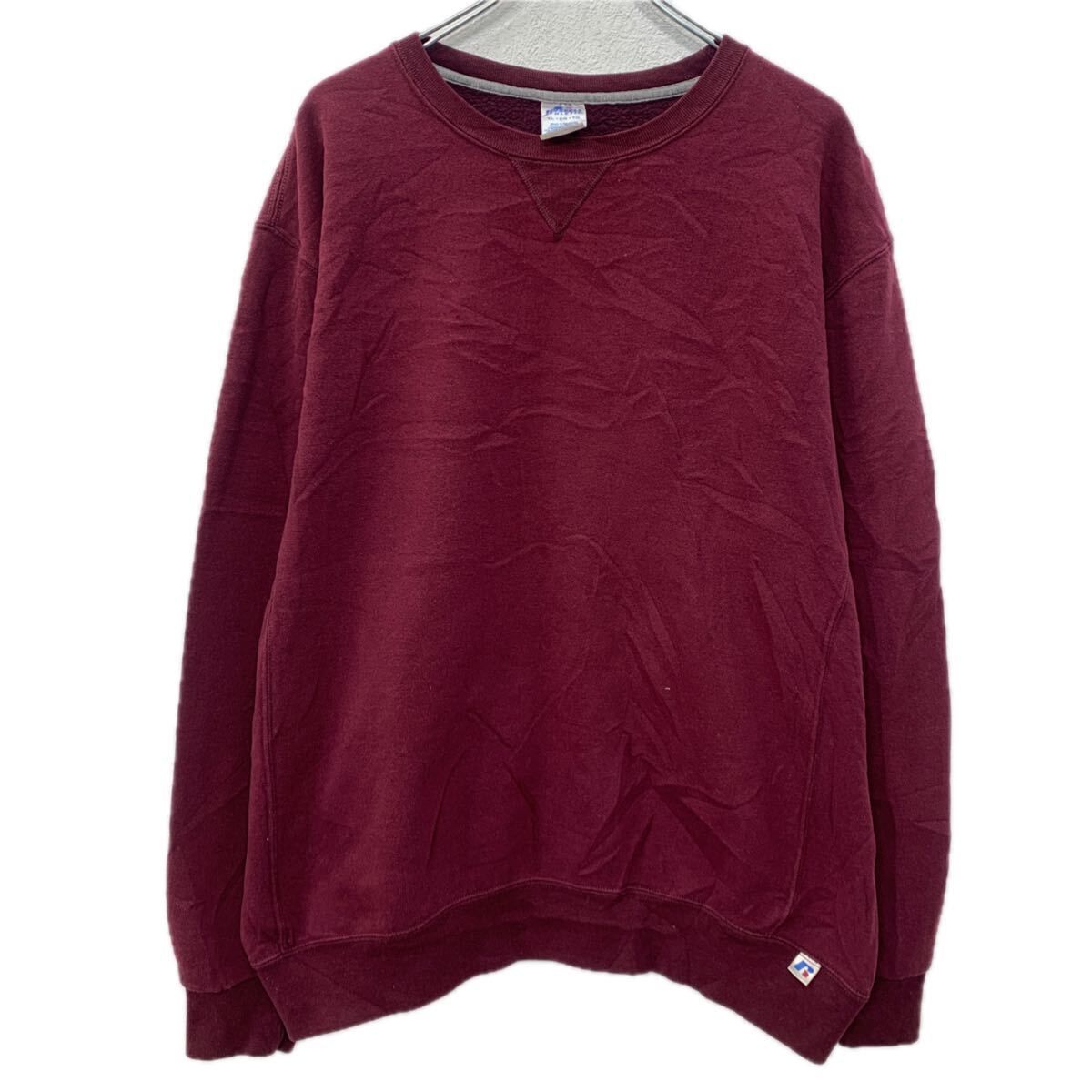 RUSSELL ATHLETIC 無地スウェット トレーナー ラッセルアスレティック XL ワインレッド プルオーバー スウェット 秋物 a801-5796