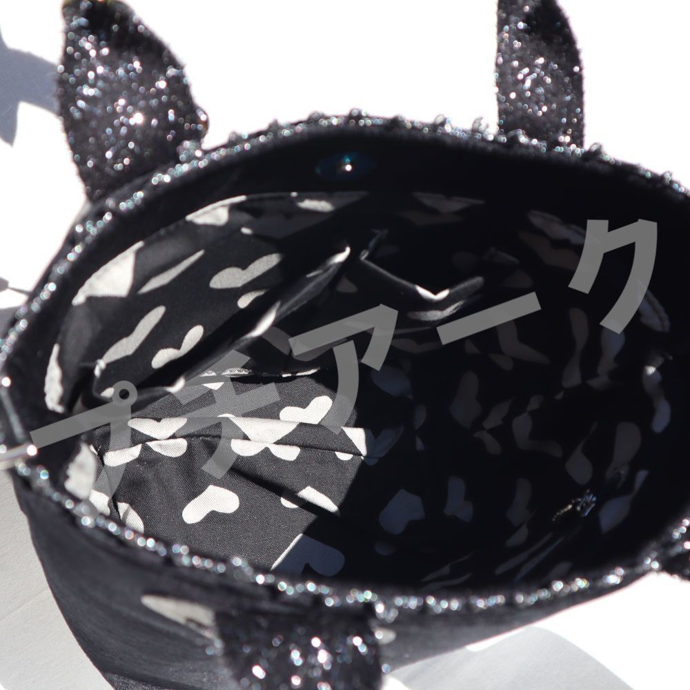シンクビー バッグ 定価22,000円 ミニトート グリッターブラックハート