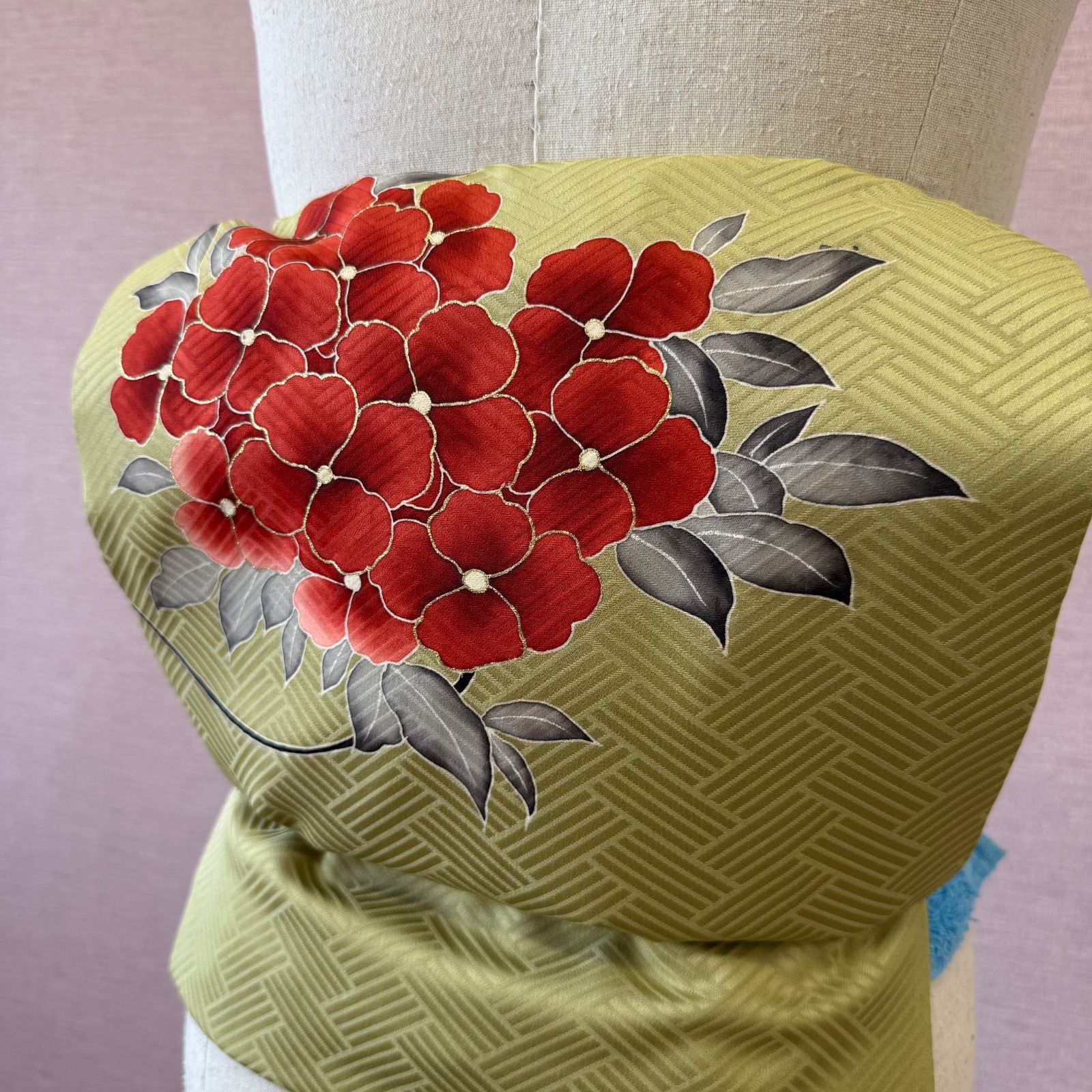 名古屋帯 帯 着物 お太鼓柄 九寸 花模様 リサイクル着物n-903 - メルカリ