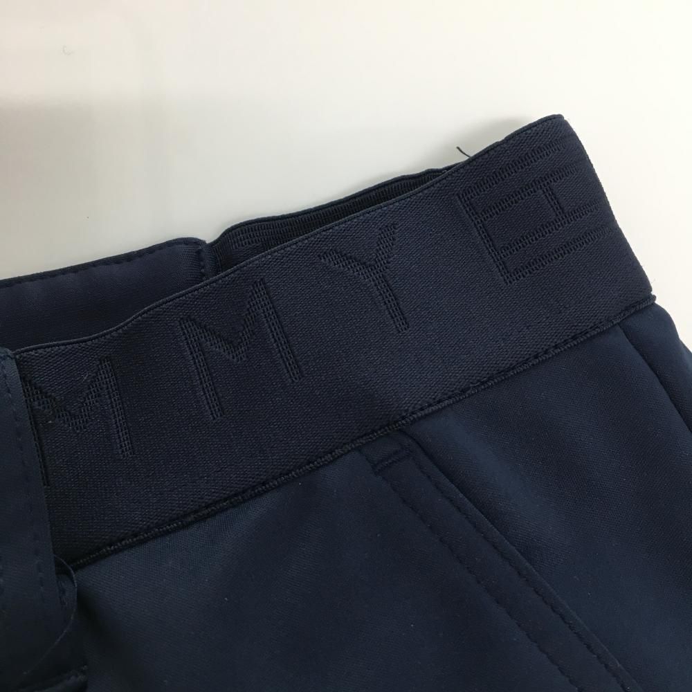 美品】トミーヒルフィガーゴルフ パンツ ネイビー 立体ロゴ 裏起毛