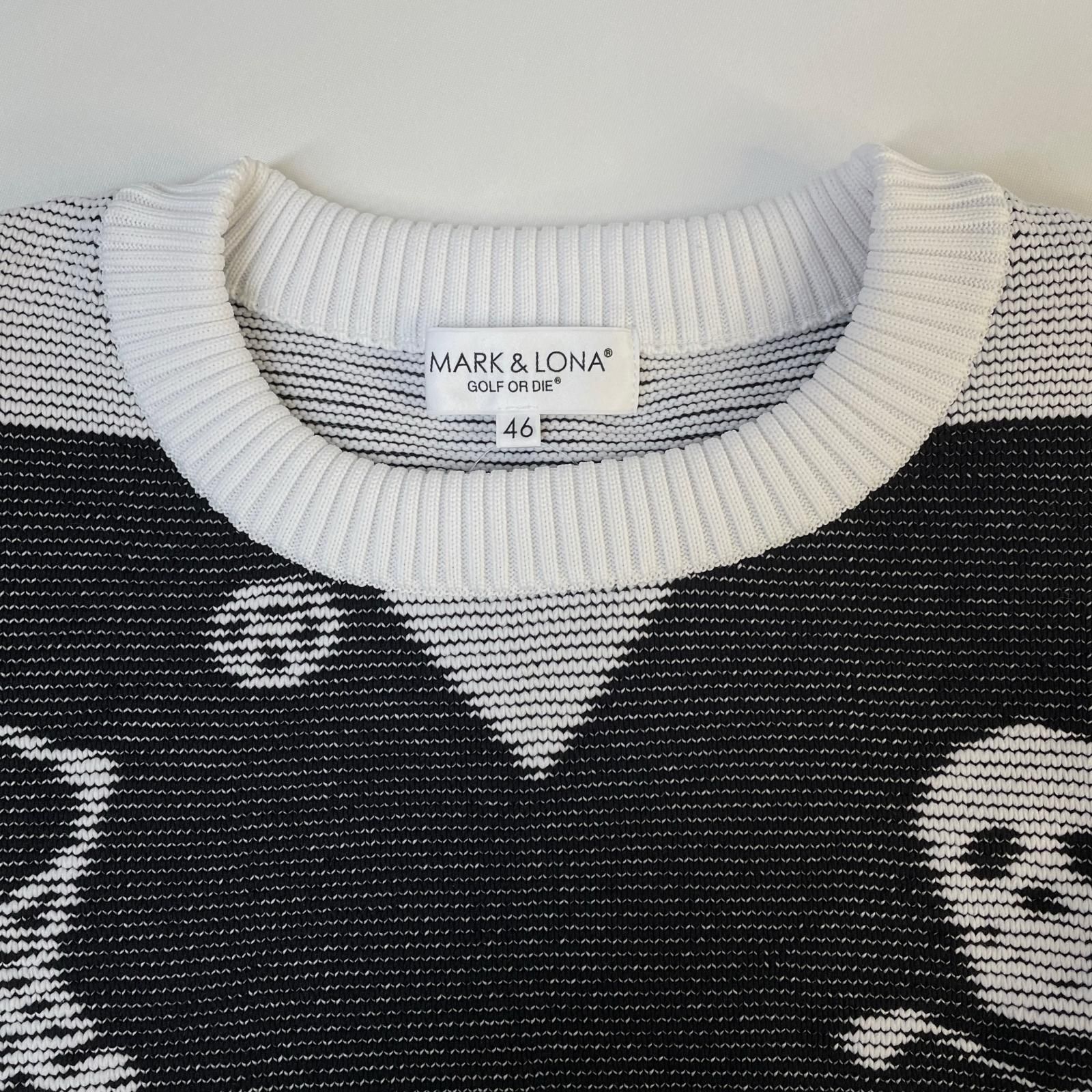 マーク＆ロナ クルーネック ニット 46 中古 メンズ マークアンドロナ MARK&LONA セーター 46(M) 白 クルー