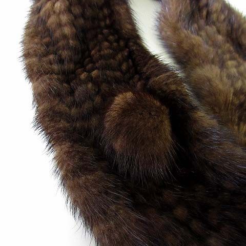 ムーンバット MOONBAT ミンク 毛皮 編込み ティペット マフラー ネック