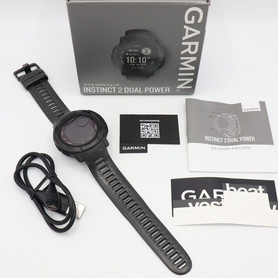GARMIN Instinct 2 Dual Power Graphite 010-02627-40 スマート 