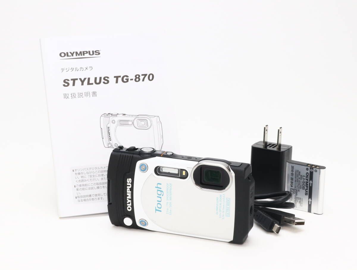 AB+ (良品) OLYMPUS オリンパス STYLUS TG-870 Tough ホワイト 初期