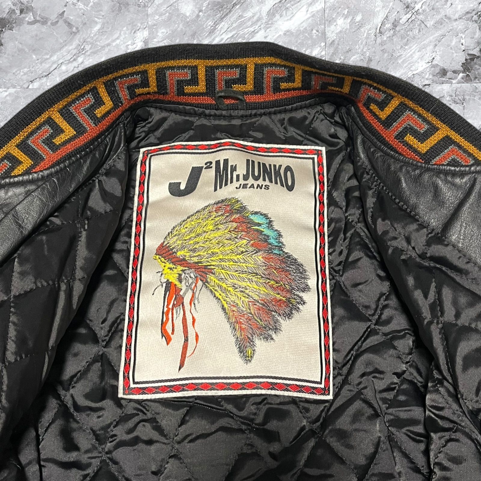 Mr.Junko スタジャン スエード レザージャケット 本革 80s Mr. JUNKO ミスタージュンコ スタジャン スエード スウェード レザー