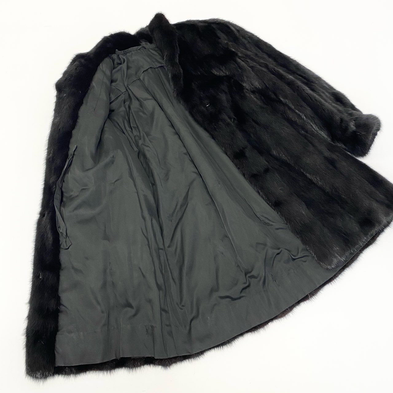 極美品✨MG Sable FUR ブラック サガミンク 高級毛皮 リアルファー 45a15 MG Sable FUR セーブルファー SAGA MINK サガミンク 金サガ