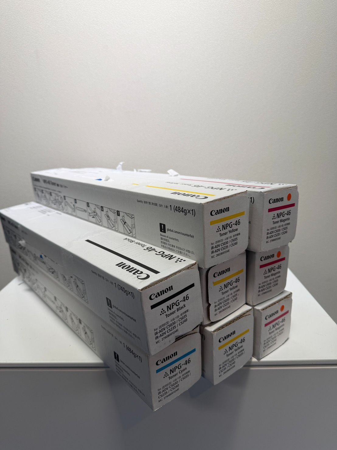 【新品未開封品】Canon NPG-46 トナーカートリッジ 8本 未使用 キャノン 純正 トナー NPG-46 4色*2セット 計8本 Canon 21G2590