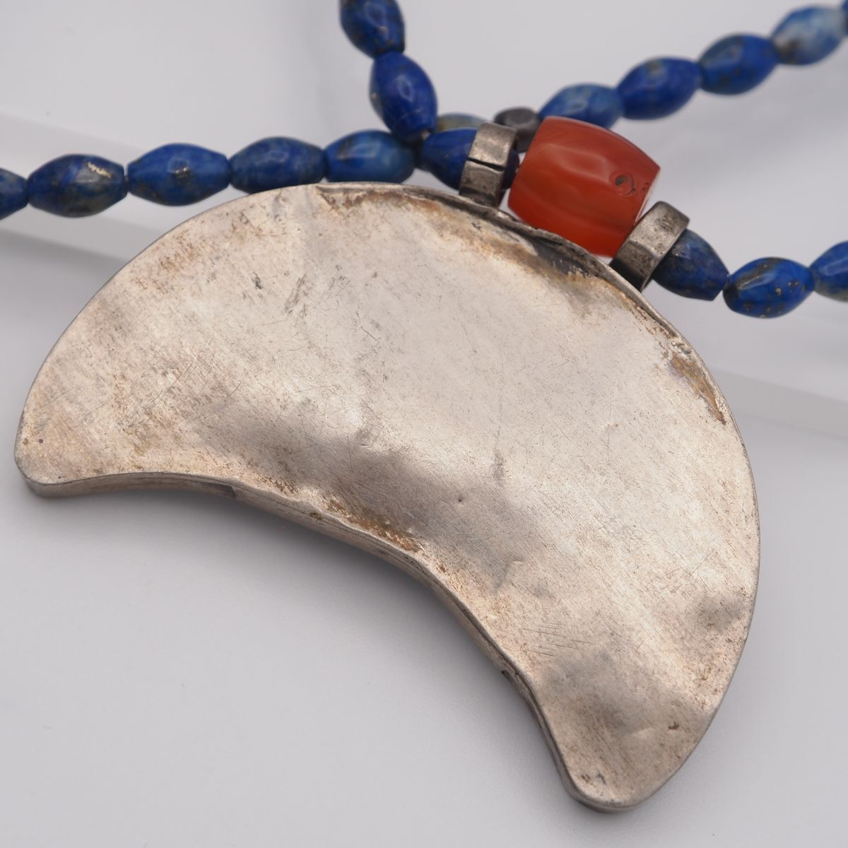 M456 ラピスラズリ レッドアゲート 赤瑪瑙 メノウ ネックレス デザイン