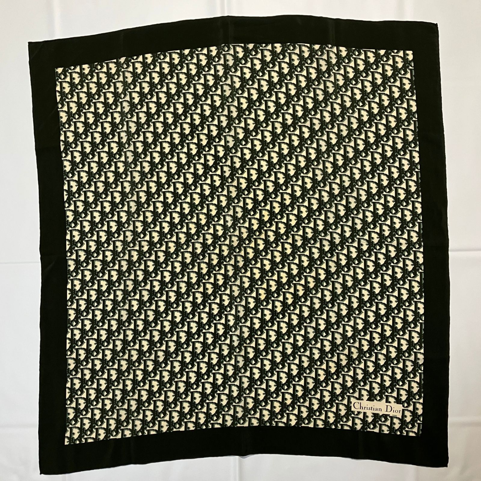 2511-171｜ディオール スカーフ シルク グリーン トロッター柄 - メルカリ