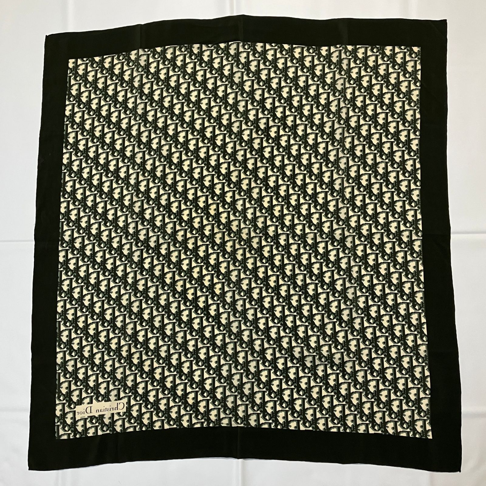 2511-171｜ディオール スカーフ シルク グリーン トロッター柄 - メルカリ