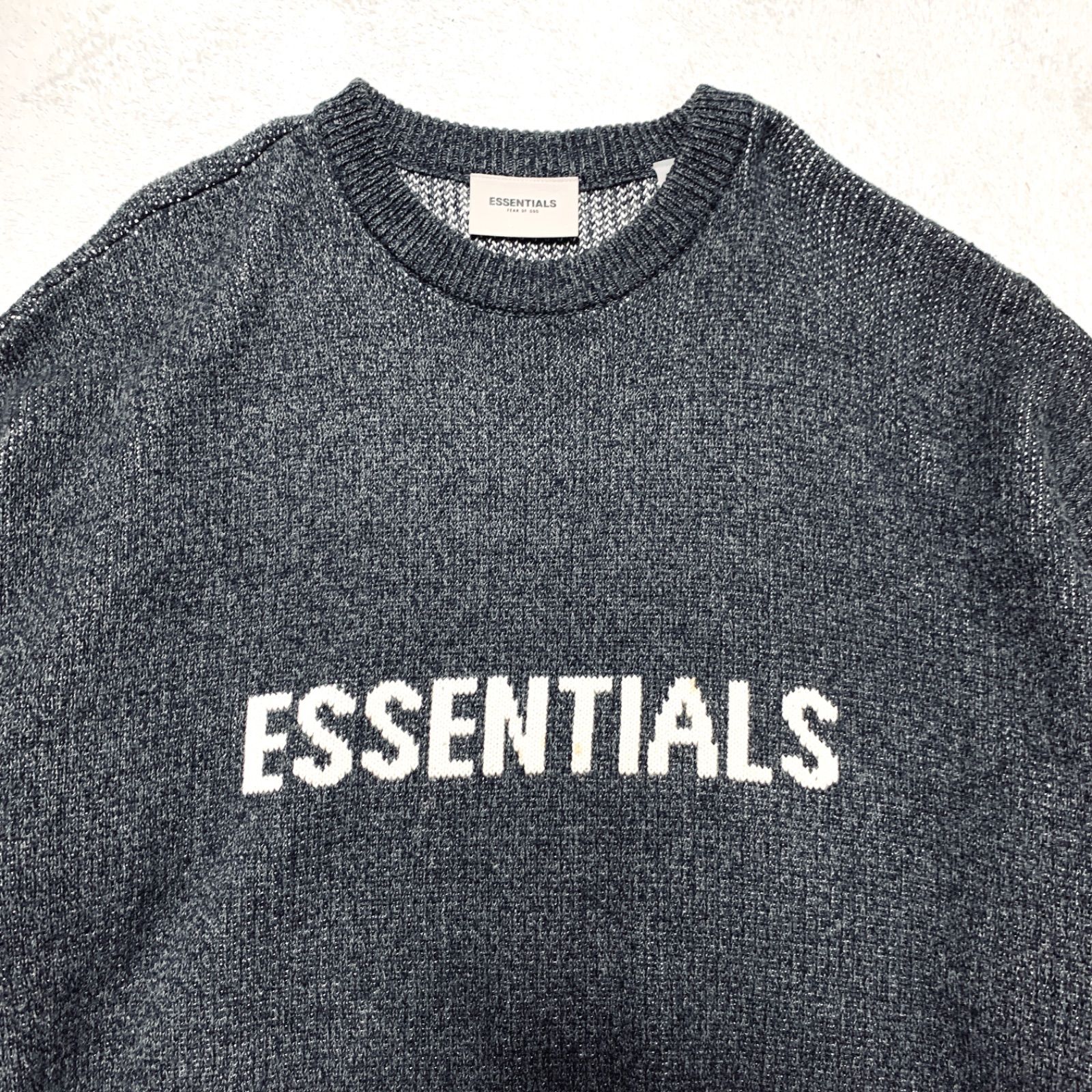 FOG ESSENTIALS クルーネックセーター ニット ロゴ ジャガード 