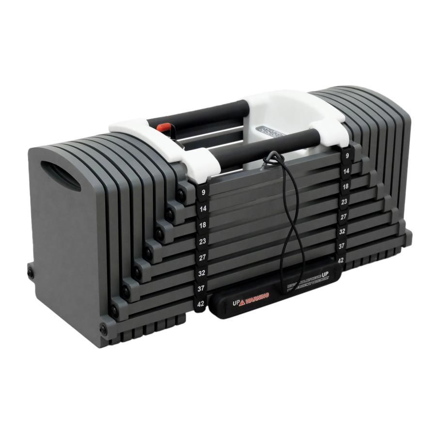 2392 可変式 ブロックダンベル 最大42kg 1個 ワンタッチ調整 24段階