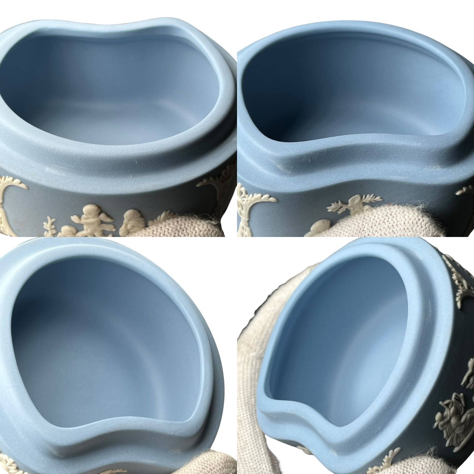 管2601-122】 WEDGWOOD ウェッジウッド ジャスパーウェア 蓋付き 小物