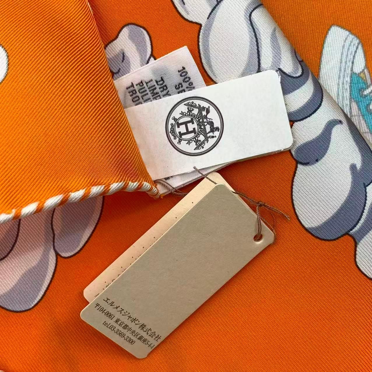 未使用品 HERMES エルメス スカーフ カレ90 シルク Sur Mon Nuage 私の