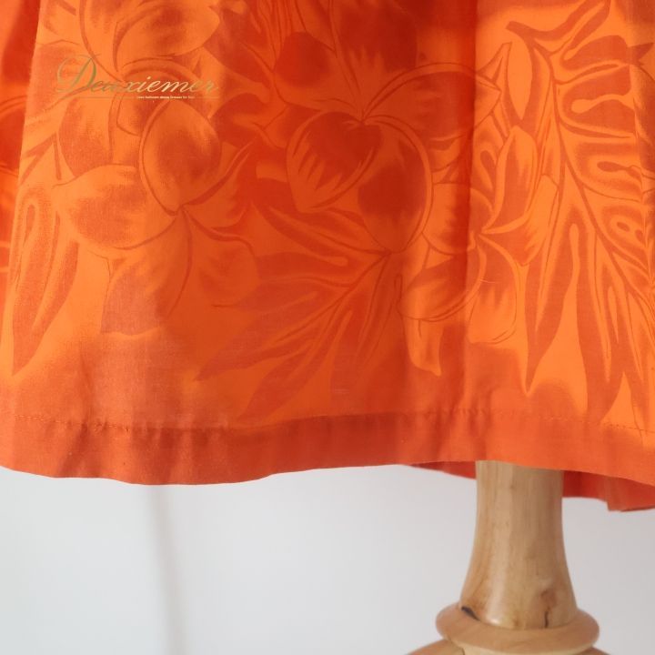 フラダンス 衣装 パウスカート オレンジ系 アロハスタンダード 日本製