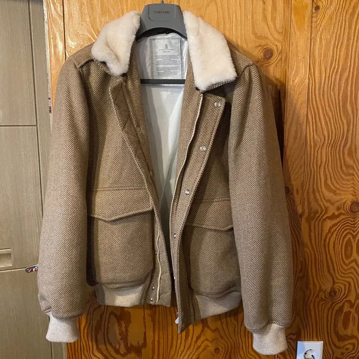 ブルネロクチネリ ウール カシミア ファー ブルゾン ジャケット - メルカリ