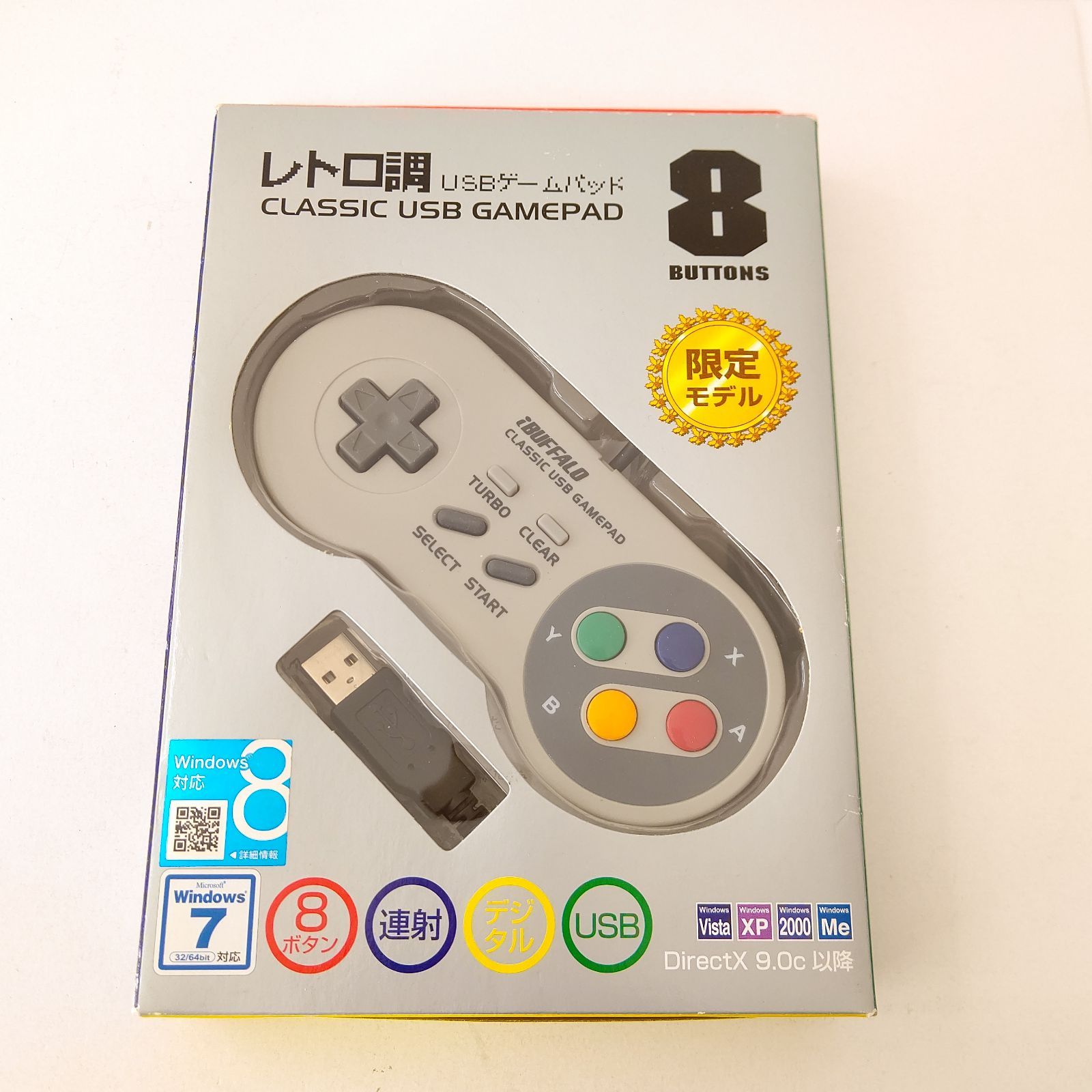 未使用 レトロ調 USBゲームパッド スーパーファミコン クラシック