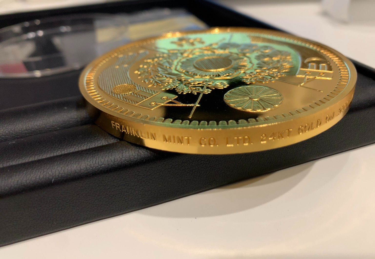 資産価値】純銀 366g フランクリンミント 巨大メダル 明治3年 1円銀貨