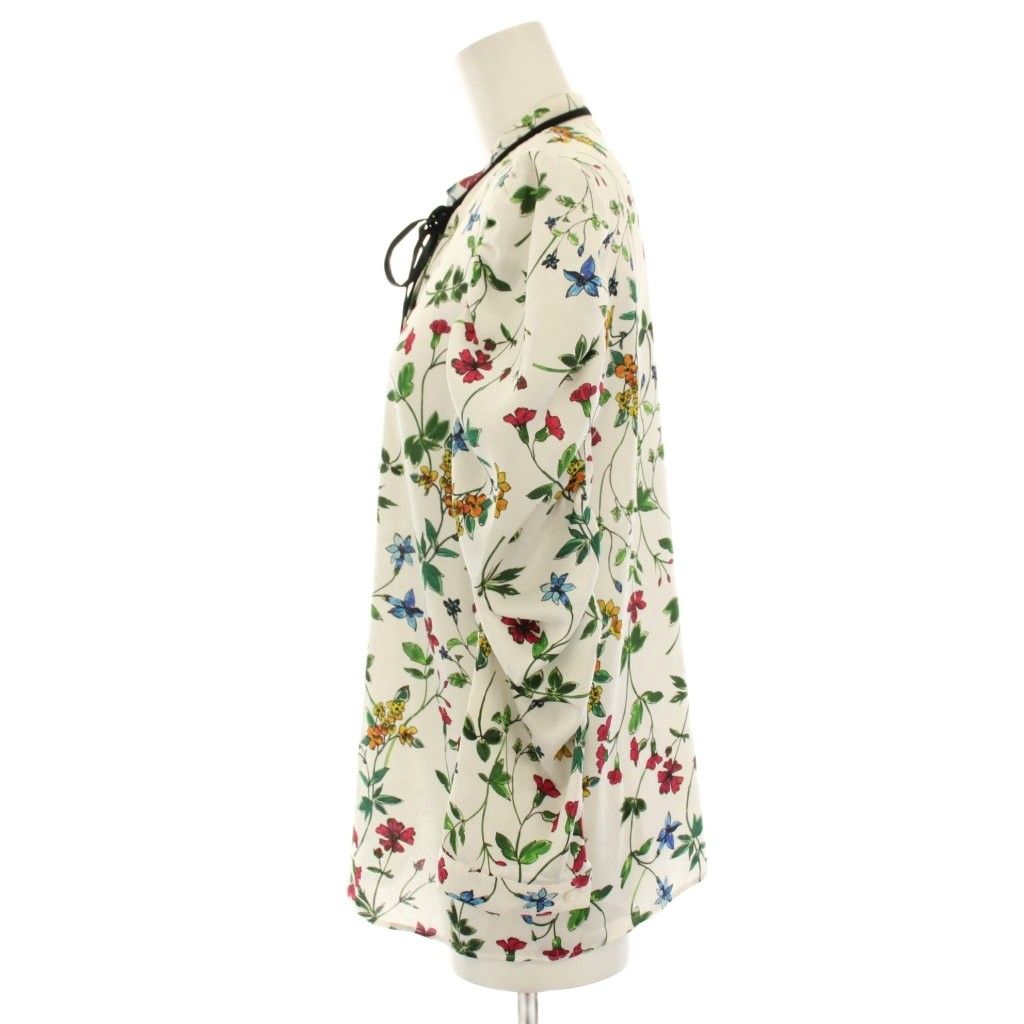アナイ ANAYI 23SS ボタニカルプリントボウタイブラウス シャツ 長袖