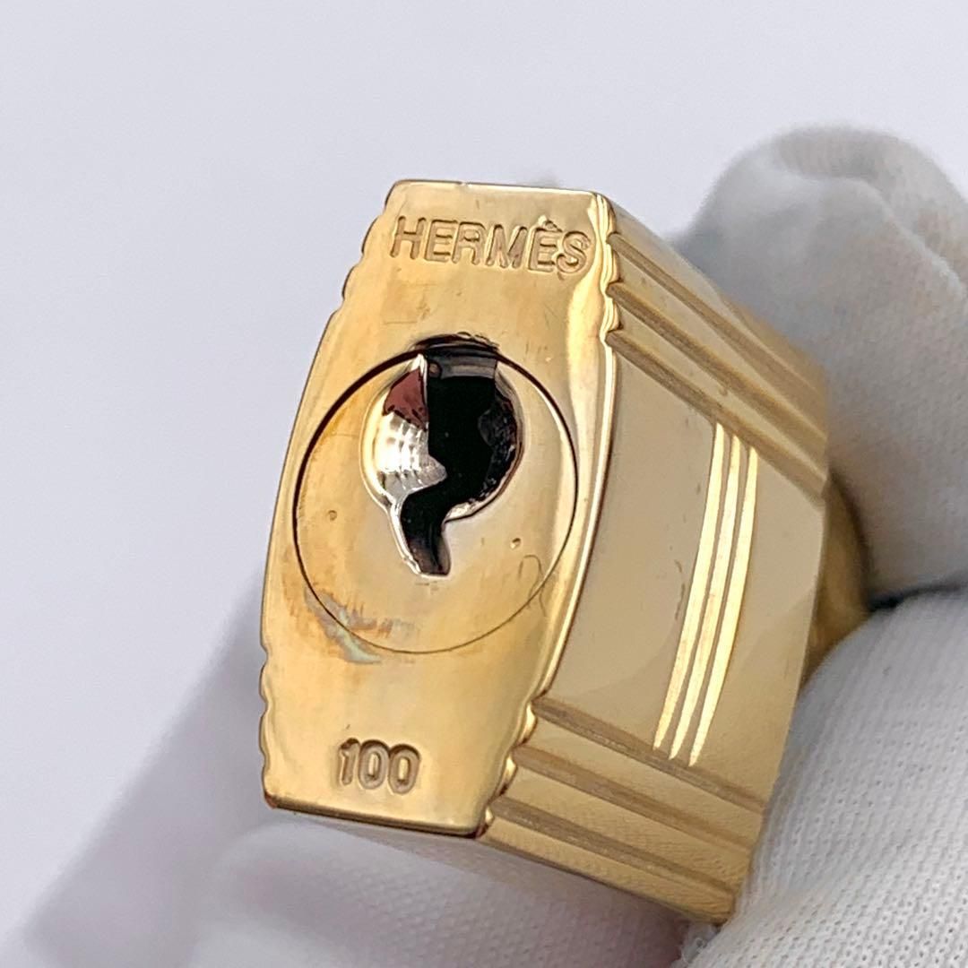 エルメス カデナ 24Kメッキ No.100 100番 鍵付き カデナキー