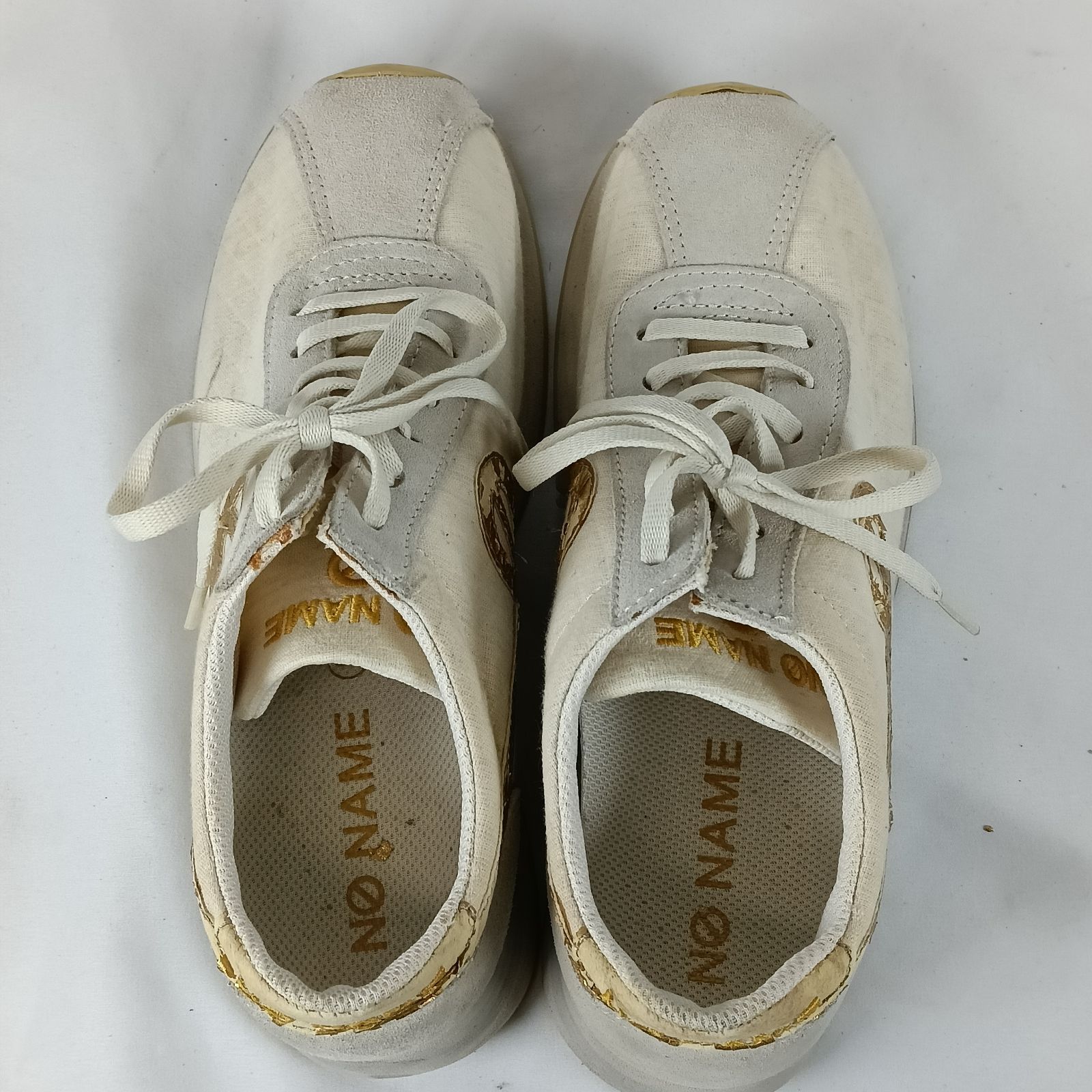 NO NAME ノーネーム 厚底スニーカー スピードジョガー 36 23cm 白 金