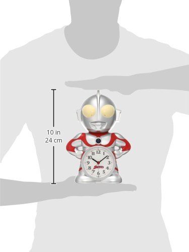 セイコー クロック 目覚まし時計 ウルトラマン キャラクター型 おしゃべり アラーム アナログ JF 336 A SEIKO シルバー 23 7 16 12 cmpo 2636244 f
