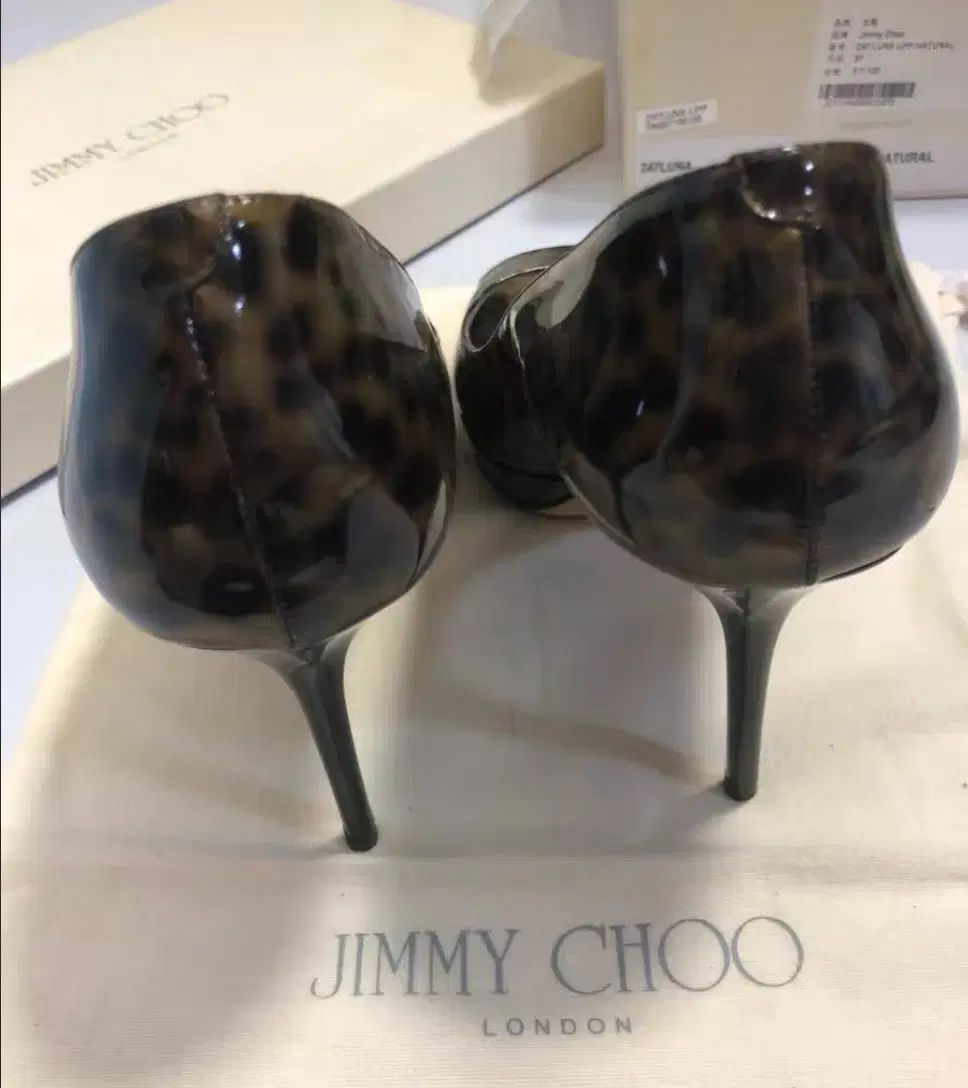Jimmy Choo ジミーチュウ ルナ レオパード オープントゥ パンプス 37