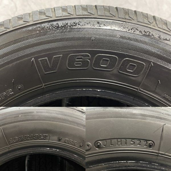 BS BRIDGESTONE V600 165R13LT 6PR 13インチ 夏タイヤ 4本 22年製 バリ