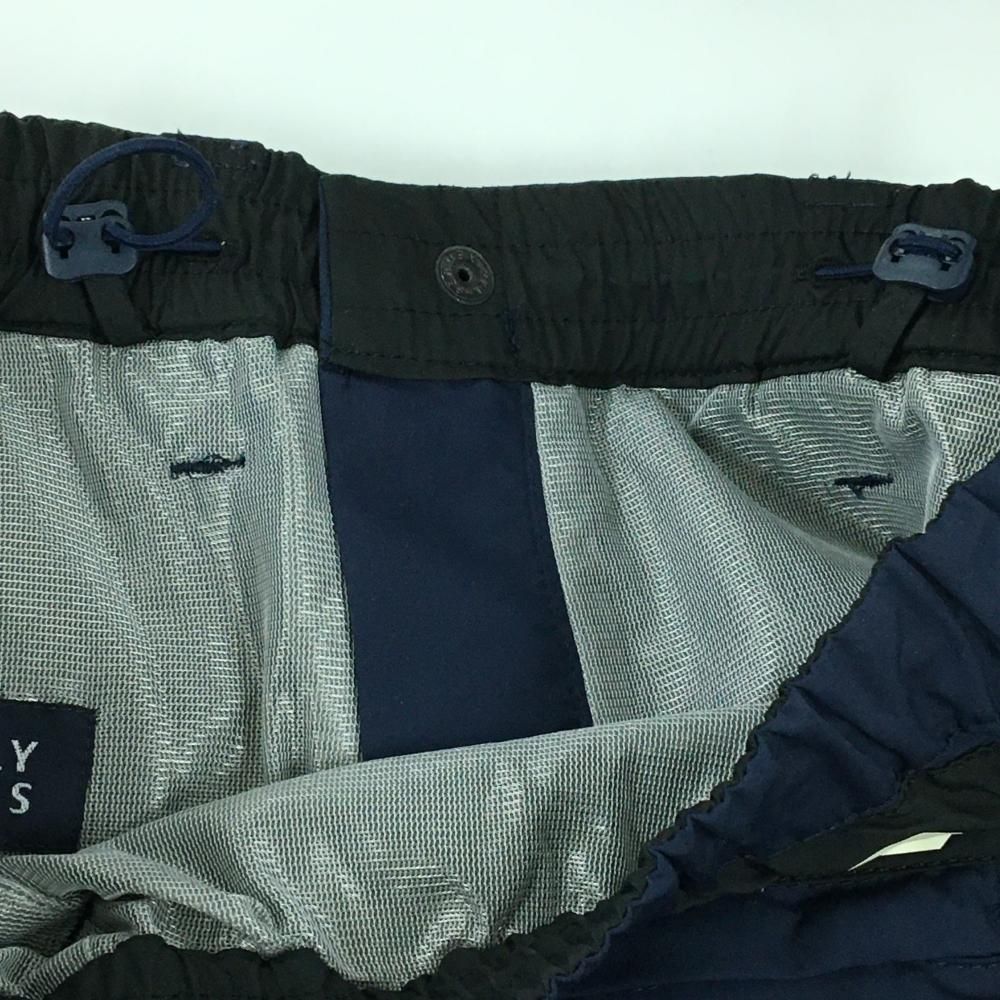 パーリーゲイツ パンツ ネイビー 裏地付 裾ドローコード ウエストゴム