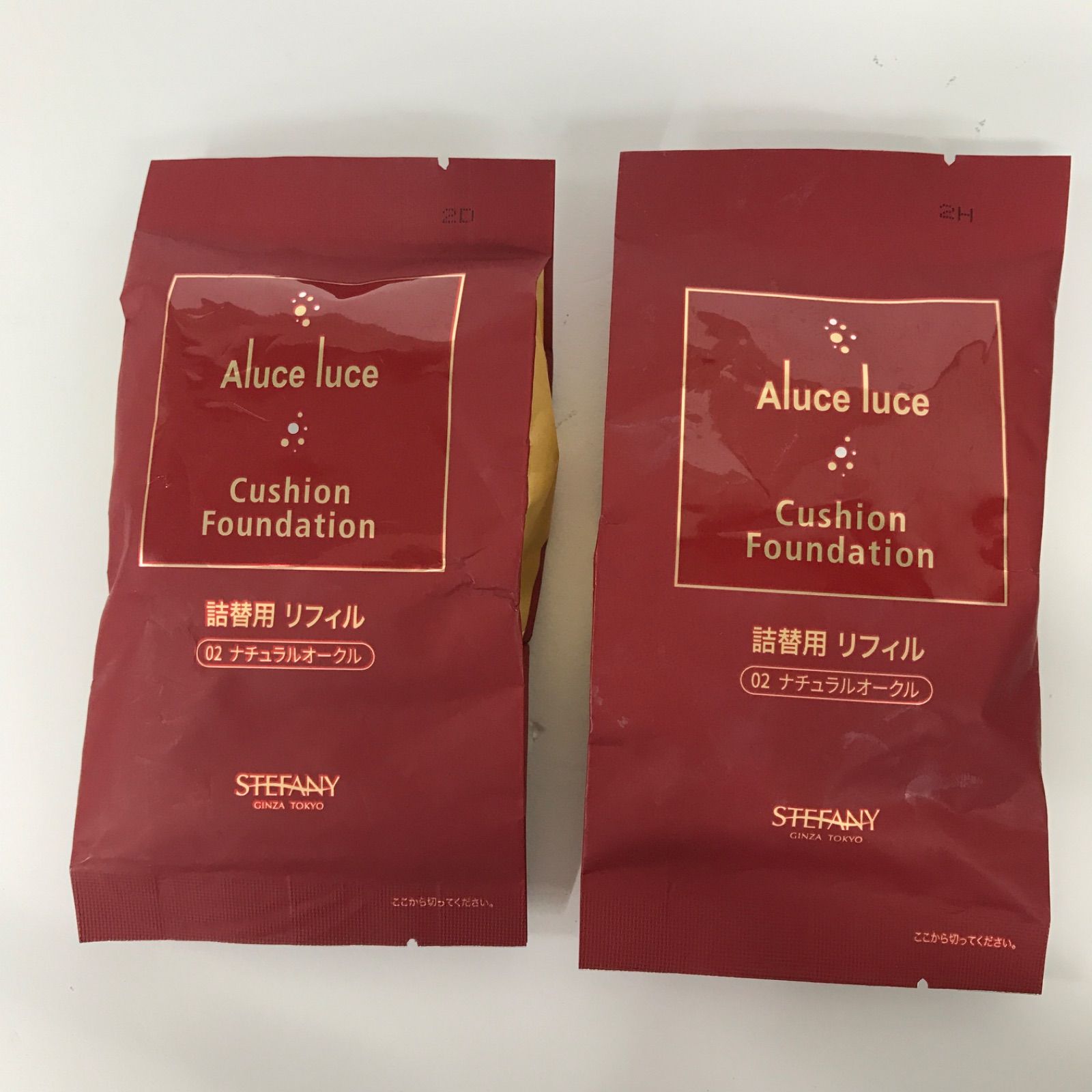 ステファニー　Aluce luce ファンデーション本体　リフィル2個 Aluce luce クッションファンデーション 02 ナチュラルオークル