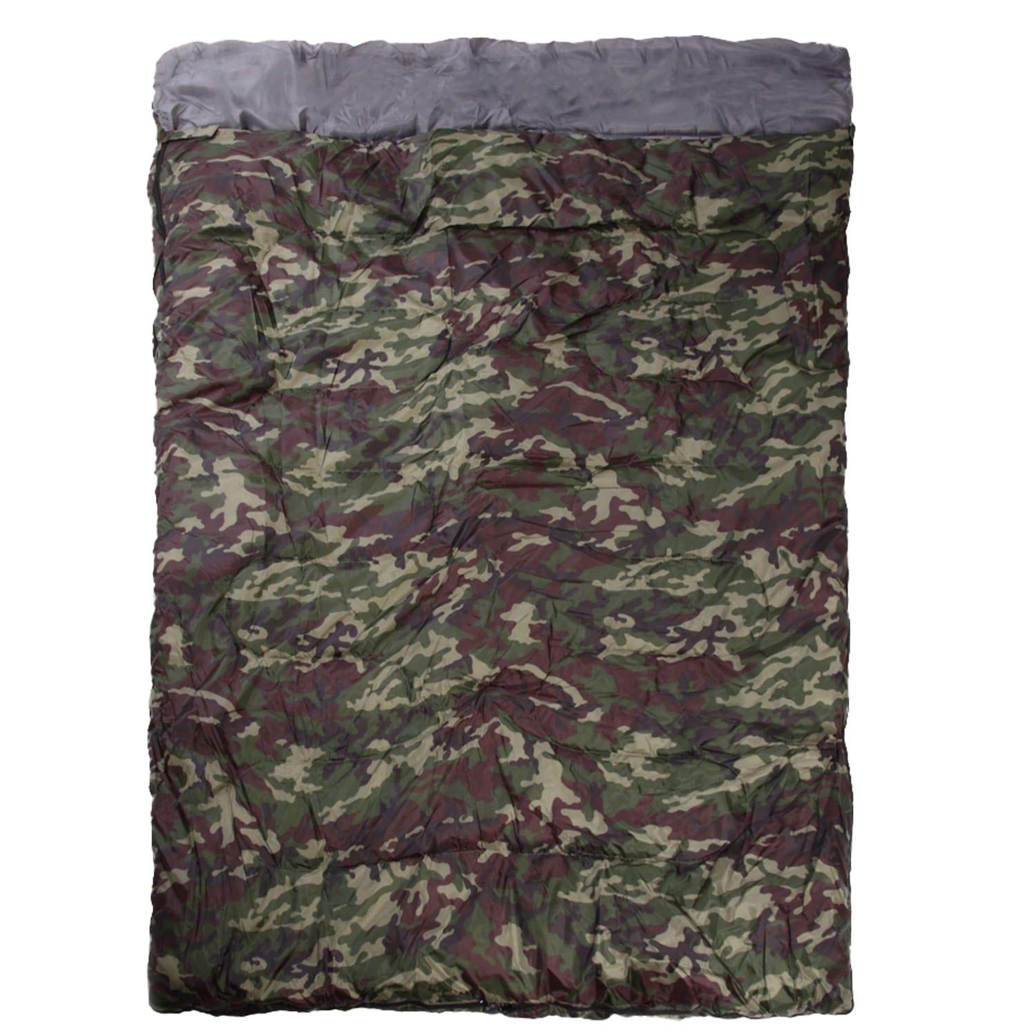 リバーシブル迷彩柄 寝袋 150cm x 230cm リバーシブル迷彩柄 寝袋 150cm x 230cm TCEVO(テックエボ) 二人用