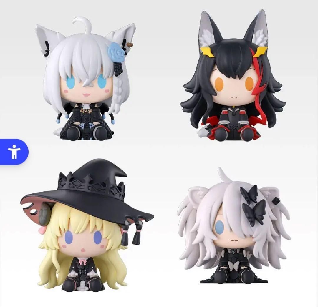 一番くじ ホロライブ ～Villain Style～ ちょこのっこ賞 4種 コンプリート 白上フブキ 大神ミオ 角巻わため 獅子ぼたん ホロライブプロダクション