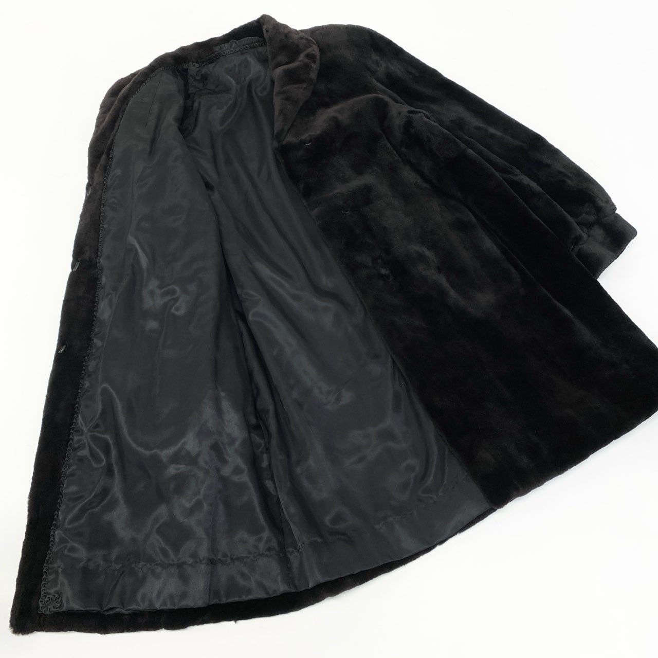 35a15 SAGA MINK サガミンク 銀サガ シェアードミンク ロングコート