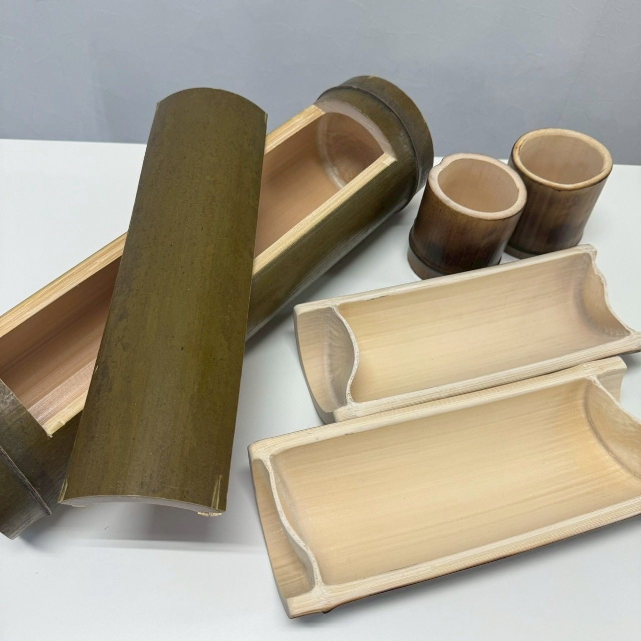 【国産天然竹】竹製 飯盒風容器（大）＋器＋コップ キャンプ・盛り付け・アウトドア用 3点セット - メルカリ
