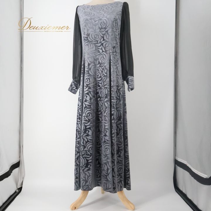 フラダンス 衣装 ワンピース ドレス ブラック系 アロハスタンダード