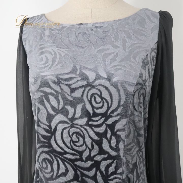 フラダンス 衣装 ワンピース ドレス ブラック系 アロハスタンダード