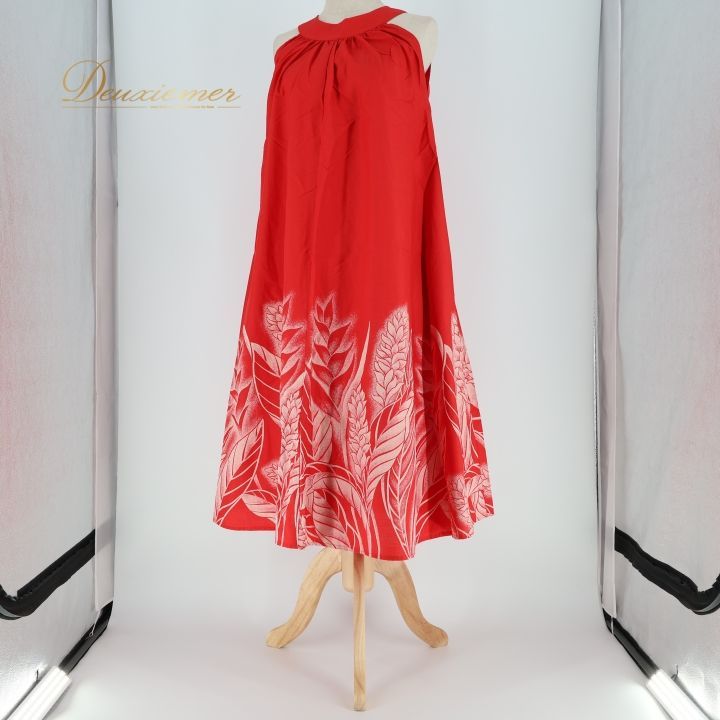 フラダンス 衣装 ワンピース ドレス ムームーファクトリー レッド系