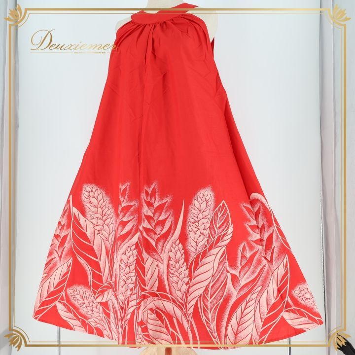 フラダンス 衣装 ワンピース ドレス ムームーファクトリー レッド系