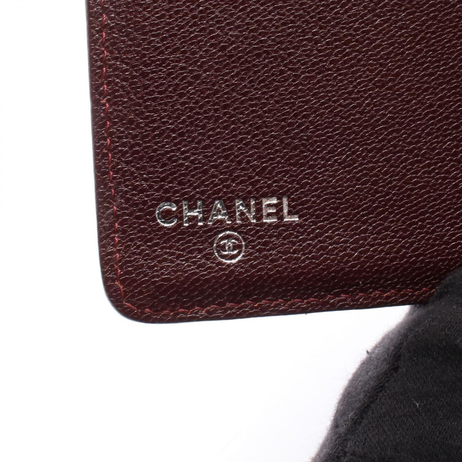 シャネル CHANEL 二つ折り長財布 ビコローレ ブラック レザー ココ