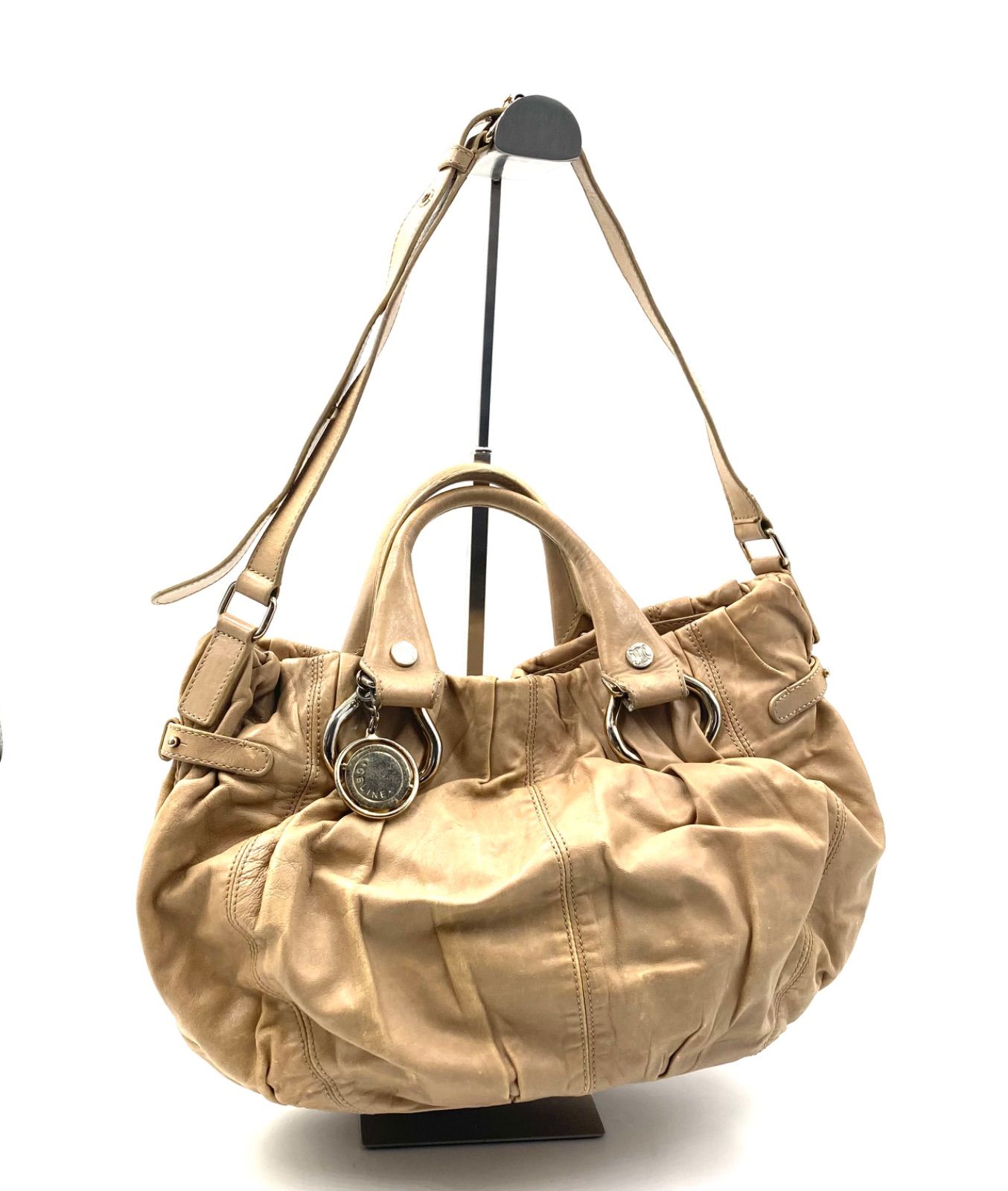 CELINE】ピロースモールレザー2wayショルダーバッグハンドバッグ 