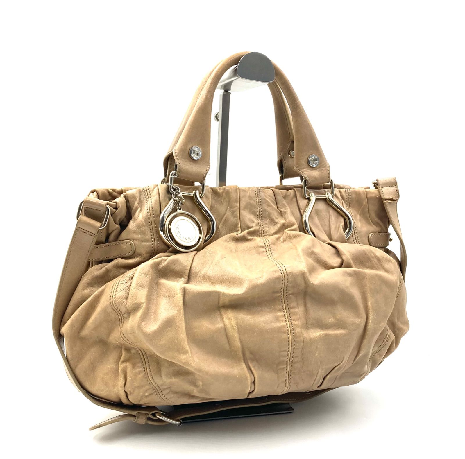 CELINE セリーヌ ピロースモール 2way ショルダーバッグ レザー