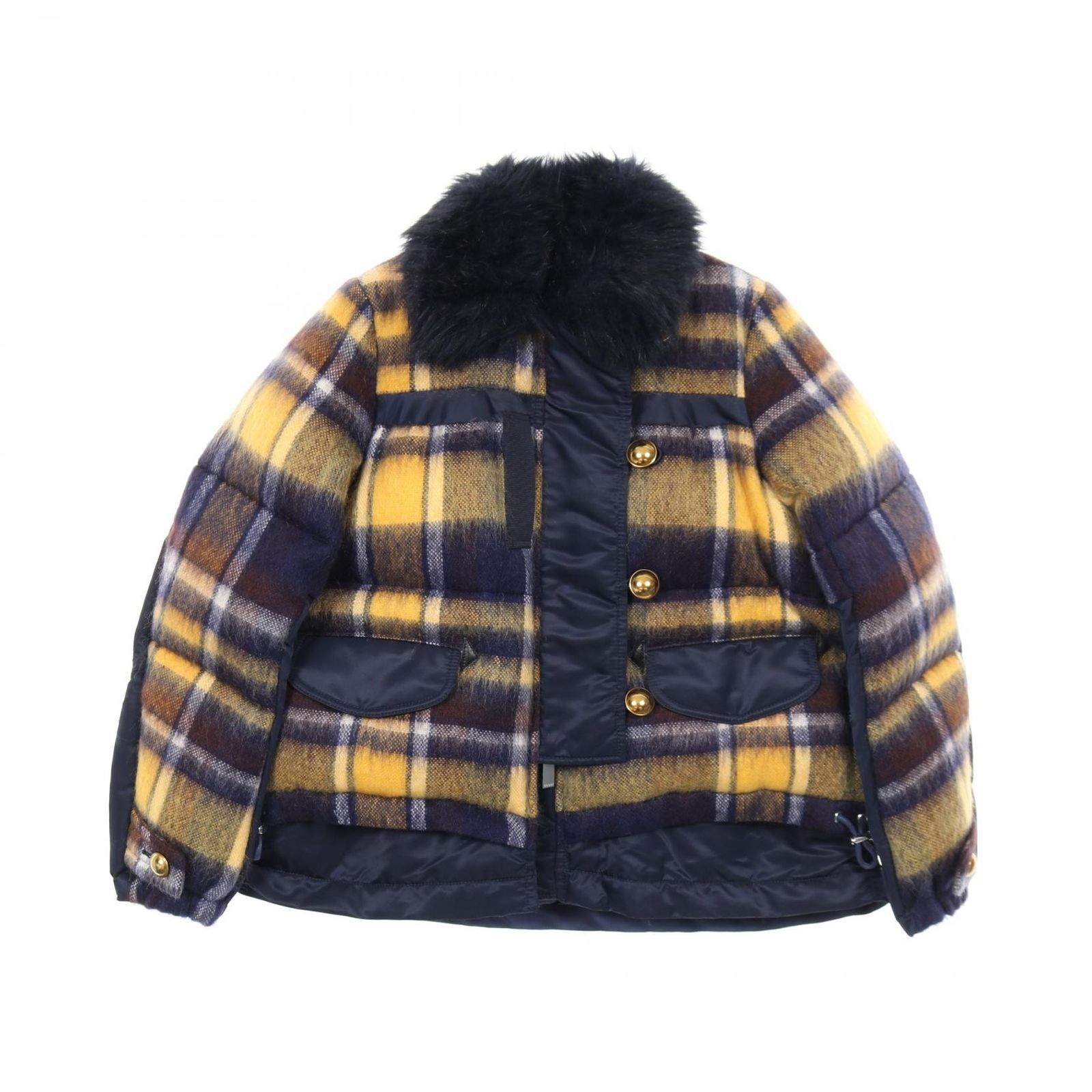 サカイ Sacai ダウンジャケット ウール ナイロン ダウンジャケット