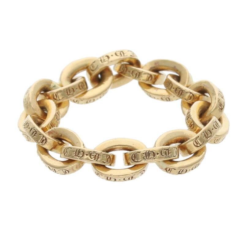 クロムハーツ 22K PAPER CHAIN RING/ペーパーチェーン ゴールドリング