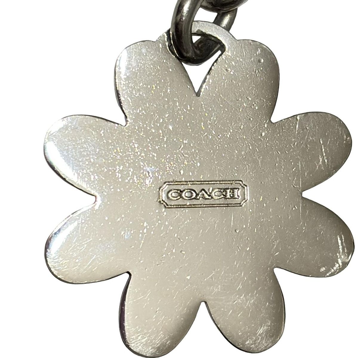COACH(コーチ) キーホルダー(チャーム) - シルバー×ピンク×アイボリー