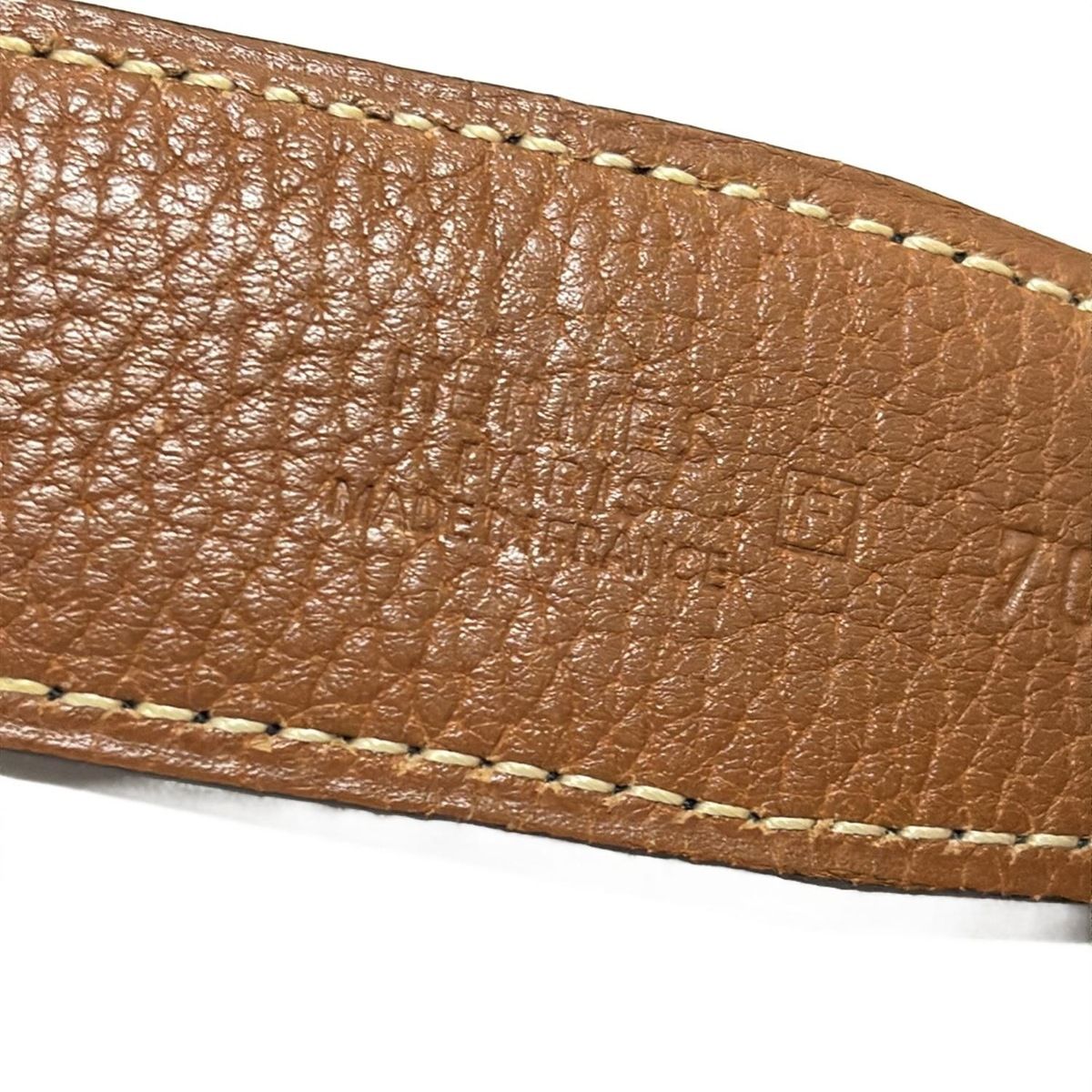 HERMES(エルメス) ベルト 70 Hベルト ブラウン×黒 シルバー金具