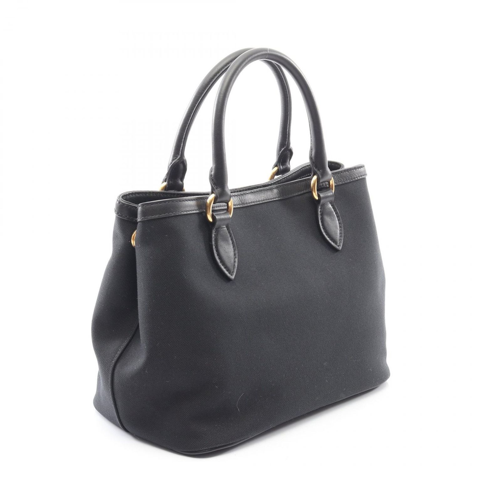 美品【PRADA】トートバッグ ロゴジャガード 三角ロゴプレート リボン 