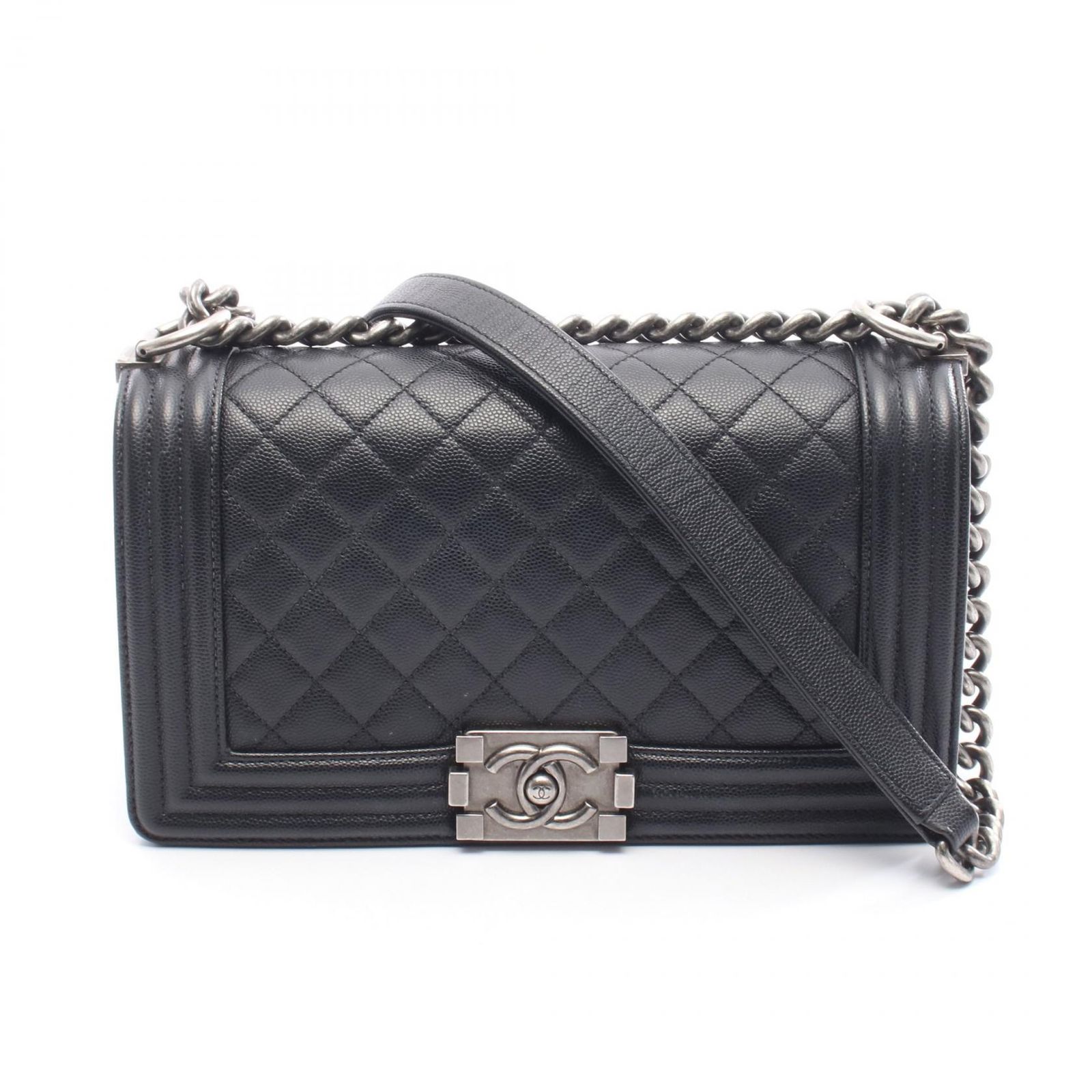 シャネル CHANEL ショルダーバッグ ボーイシャネル ブラック レザー