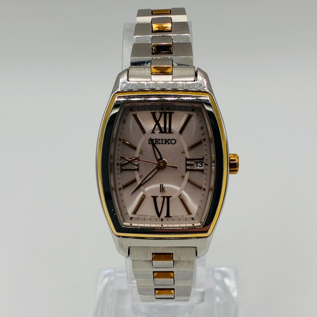 美品 稼働 セイコー ルキア 電波ソーラー レディース腕時計 1B22-0AZ0