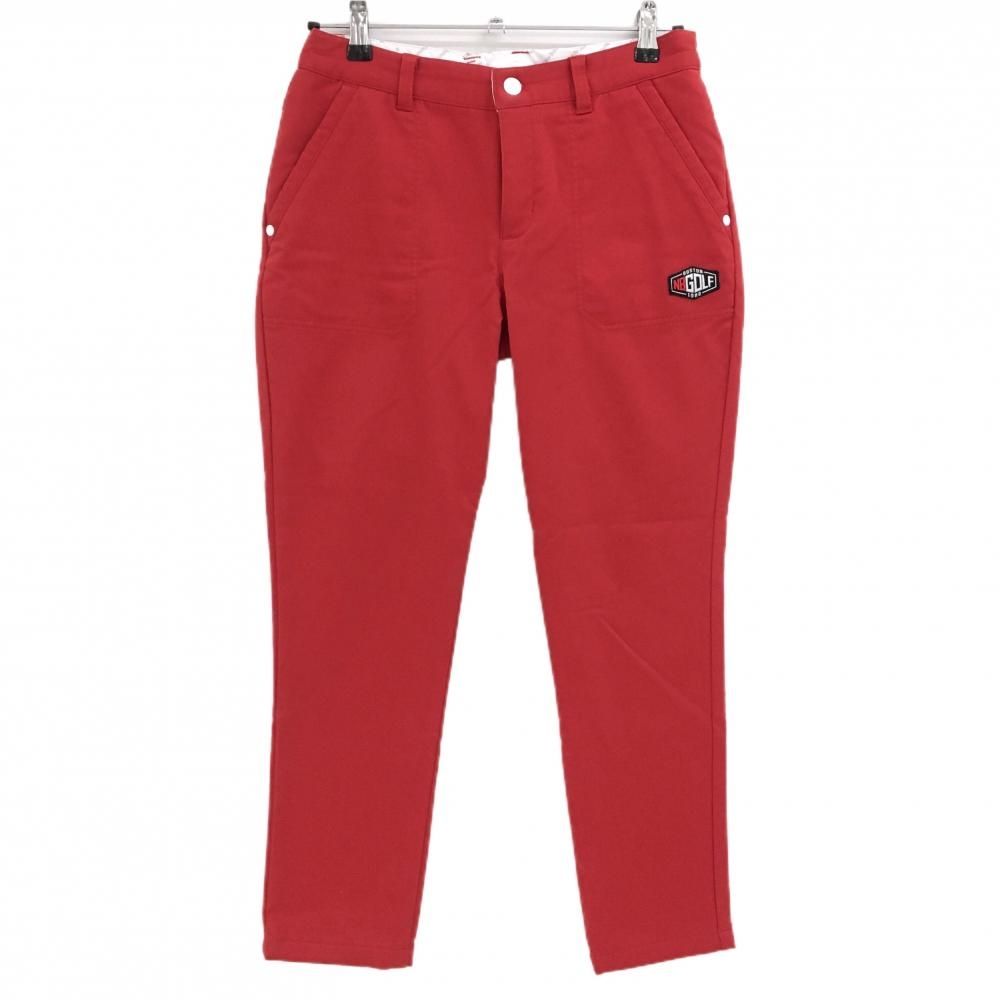 美品】ニューバランスゴルフ パンツ レッド 裏微起毛 無地 レディース