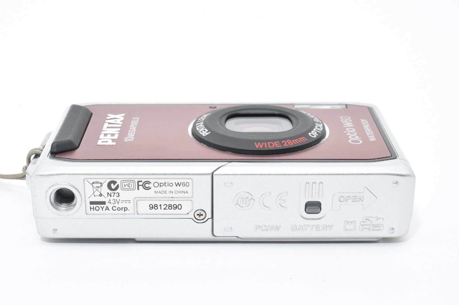 美品】ペンタックス PENTAX Optio W60 ピンク 防水デジタルカメラ